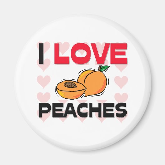 I Liebe Pfirsiche Magnet (Vorne)