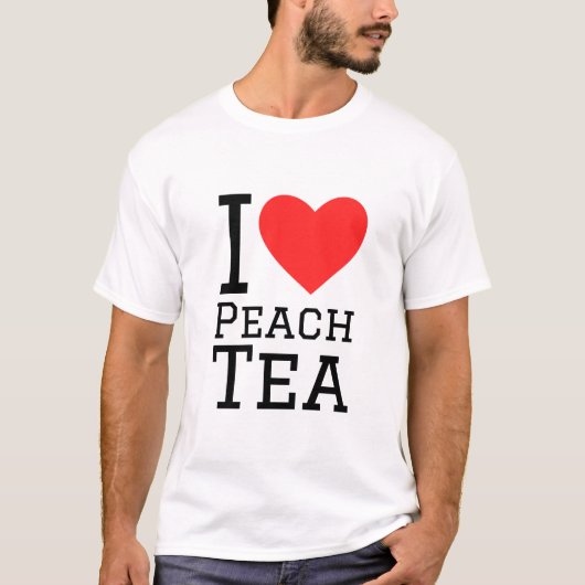 I Liebe Pfirsichtee T-Shirt (Vorderseite)