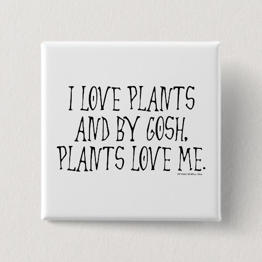 I Liebe-Pflanzen und Pflanzen-Liebe ich Button (Vorderseite)