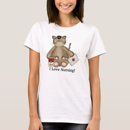 I Liebe Pflege Cat T - Shirt (Vorderseite)
