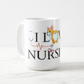 I Liebe Pflege Corgi Tasse (Vorderseite Links)