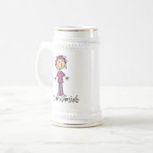 I Liebe Pflege von T - Shirt und Geschenken Bierglas (Vorderseite Links)