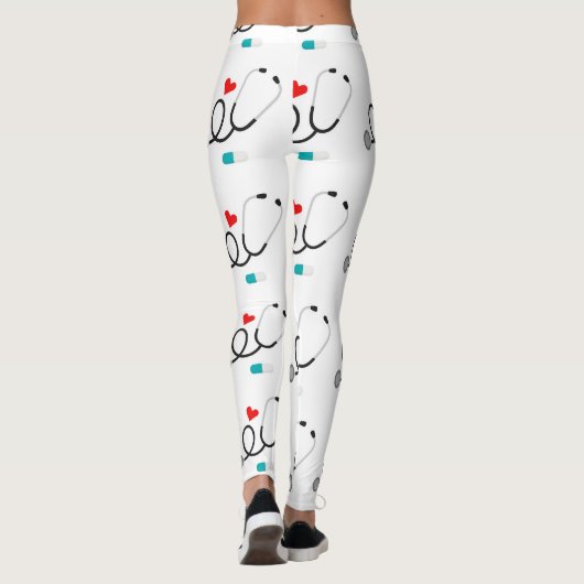 I Liebe Pflegemuster Frauen Leggings (Rückseite)