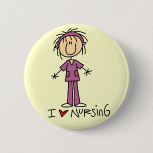 I Liebe-pflegent-shirts und Geschenke Button