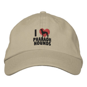 I Liebe Pharaoh Hounds bestickter Hut