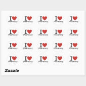 I ❤️ Liebe Pharmacy for Students/Faculty CUSTOM Runder Aufkleber (Blatt)