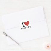 I ❤️ Liebe Pharmacy for Students/Faculty CUSTOM Runder Aufkleber (Umschlag)