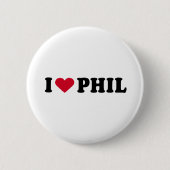 I LIEBE PHIL BUTTON (Vorderseite)