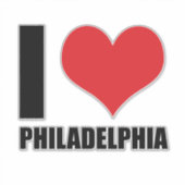 I Liebe Philadelphia Aufkleber (Vorderseite)