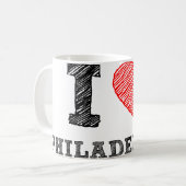 I Liebe Philadelphia Kaffeetasse (Vorderseite Links)