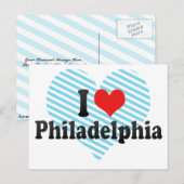 I Liebe Philadelphia Postkarte (Vorne/Hinten)