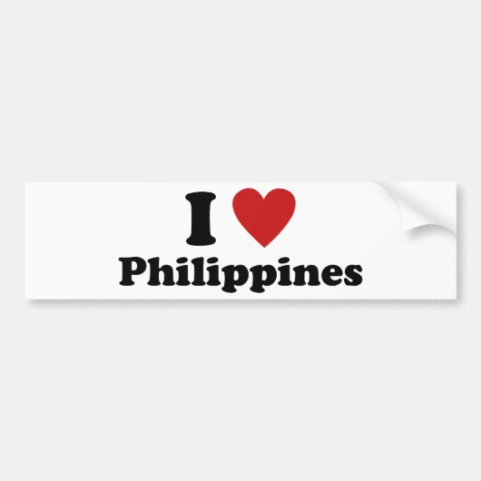 I Liebe Philippinen Autoaufkleber (Vorne)