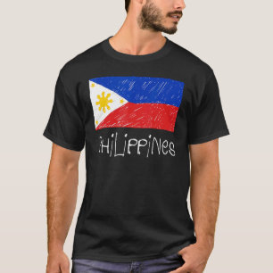 I Liebe Philippinen Philippinische Flagge Vintag P T-Shirt