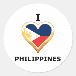 I Liebe Philippinen Runder Aufkleber