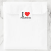 I Liebe Philippinen Runder Aufkleber (Tasche)