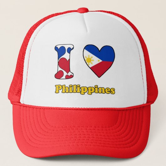 I Liebe Philippinen Truckerkappe (Vorderseite)
