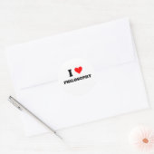 I Liebe Philosophie Runder Aufkleber (Umschlag)