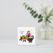 I Liebe Pho bo (vietnamesischer Geschmack) Quadratische Visitenkarte (Stehend Vorderseite)