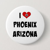 I Liebe Phoenix, Arizona Button (Vorderseite)