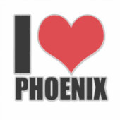 I Liebe Phoenix Aufkleber (Vorderseite)