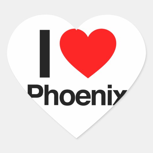 i Liebe Phoenix Herz-Aufkleber (Vorderseite)