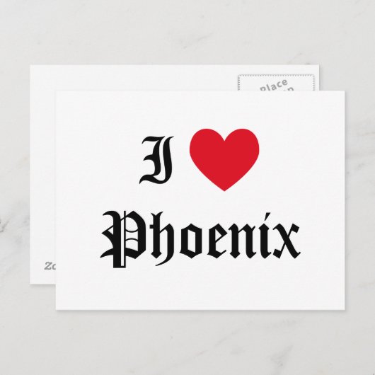 I Liebe Phoenix Postkarte (Vorne/Hinten)