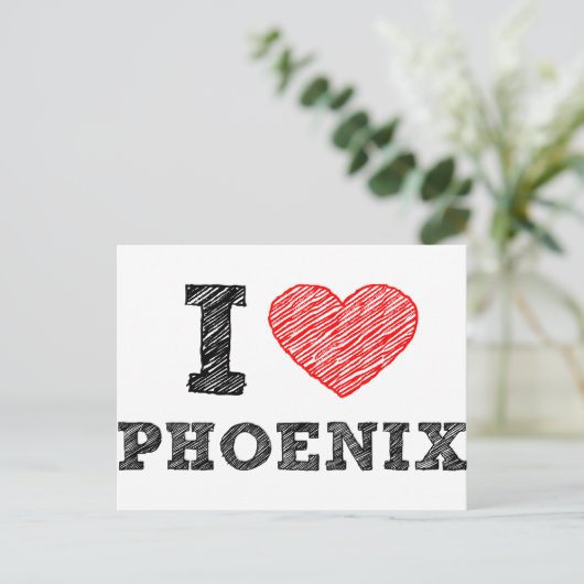 I Liebe Phoenix Postkarte (Stehend Vorderseite)