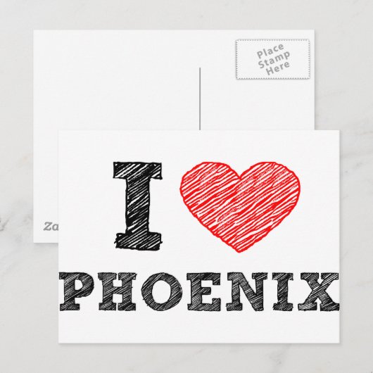 I Liebe Phoenix Postkarte (Vorne/Hinten)