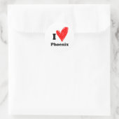 I Liebe Phoenix Runder Aufkleber (Tasche)