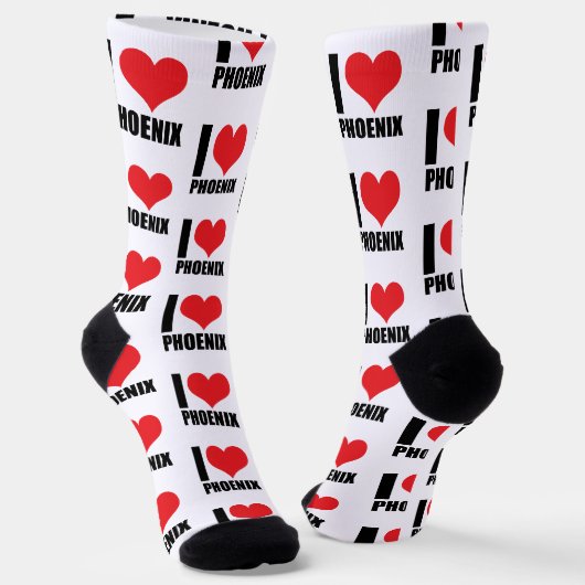 I Liebe Phoenix Socken (Gewinkelt)