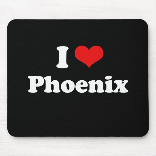 I Liebe-Phoenix-T-Shirt Weiß-T-Shirt Mousepad (Vorne)