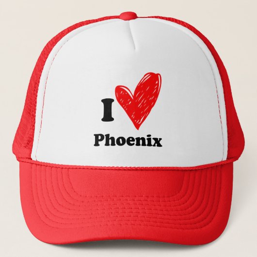 I Liebe Phoenix Truckerkappe (Vorderseite)