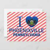 I Liebe Phoenixville, PA Postkarte (Vorne/Hinten)