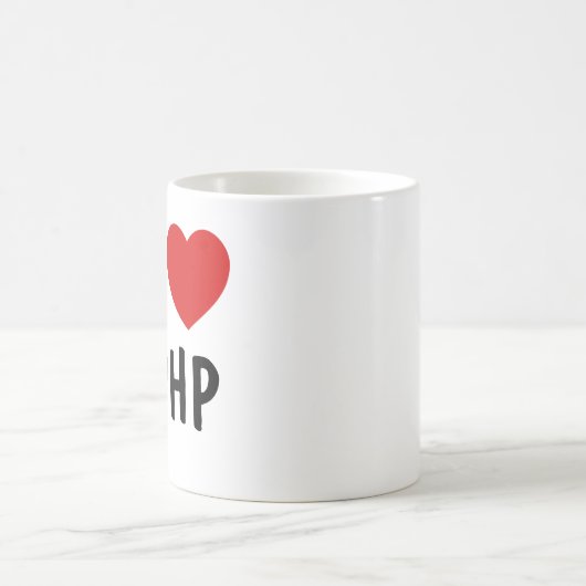 I Liebe PHP Kaffeetasse (Mittel)