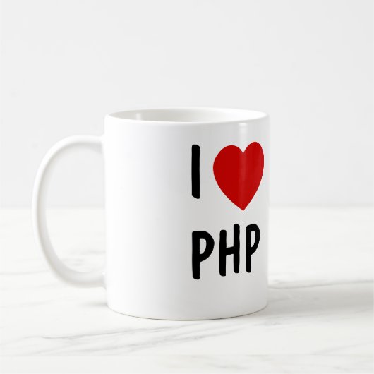 I Liebe PHP Kaffeetasse (Links)