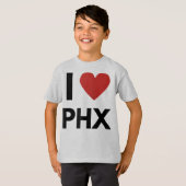 I Liebe PHX Herz Phoenix Liebe Fan Apparel Raglan T-Shirt (Vorne ganz)