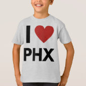I Liebe PHX Herz Phoenix Liebe Fan Apparel Raglan T-Shirt (Vorderseite)