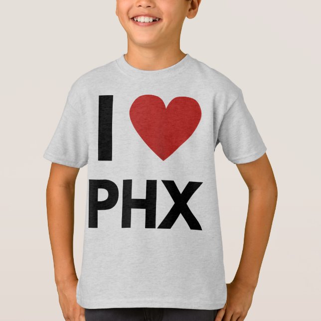 I Liebe PHX Herz Phoenix Liebe Fan Apparel Raglan  T-Shirt (Vorderseite)