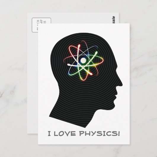 I LIEBE PHYSICS | Geek Postkarte (Vorne/Hinten)