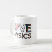 I LIEBE PHYSICS KAFFEETASSE (Vorderseite Links)