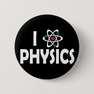 I Liebe Physik Button