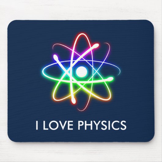 I LIEBE-PHYSIK - dunkelblaues mousepad (Vorne)