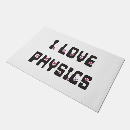 I Liebe Physik Fußmatte (Schrägansicht)