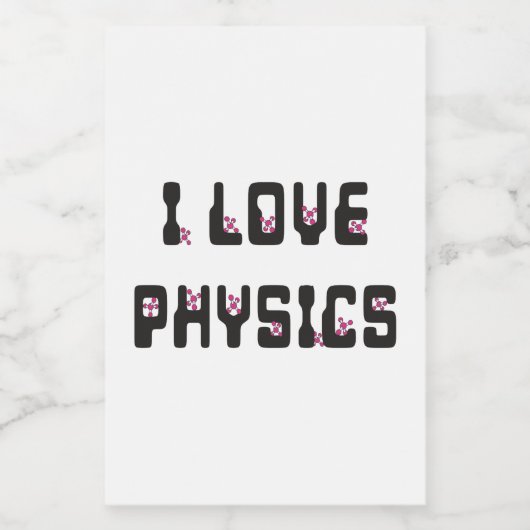 I Liebe Physik Lebensmitteletikett (Einzelnes Label)