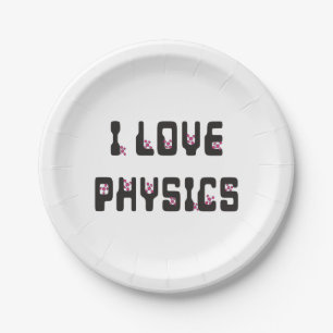 I Liebe Physik Pappteller