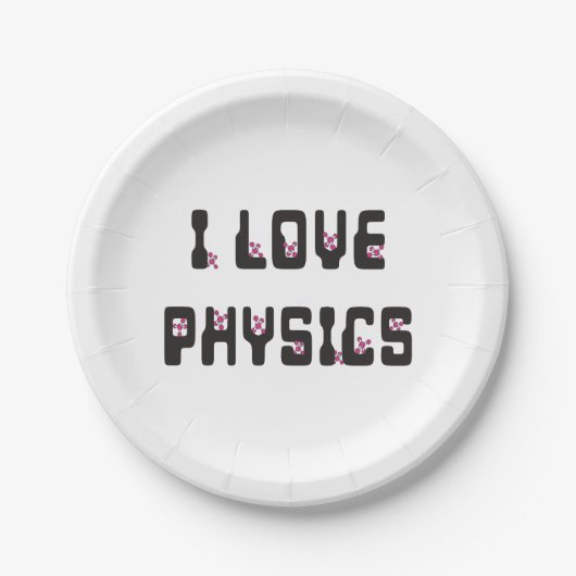 I Liebe Physik Pappteller (Vorderseite)