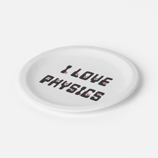 I Liebe Physik Pappteller (Schrägansicht)