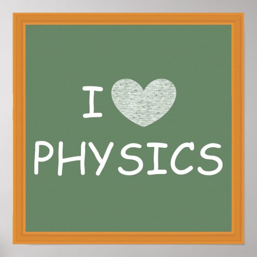 I Liebe Physik Poster (Vorne)