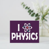 I Liebe Physik Postkarte (Stehend Vorderseite)
