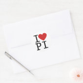 I Liebe PI (Aufkleber) Runder Aufkleber (Umschlag)